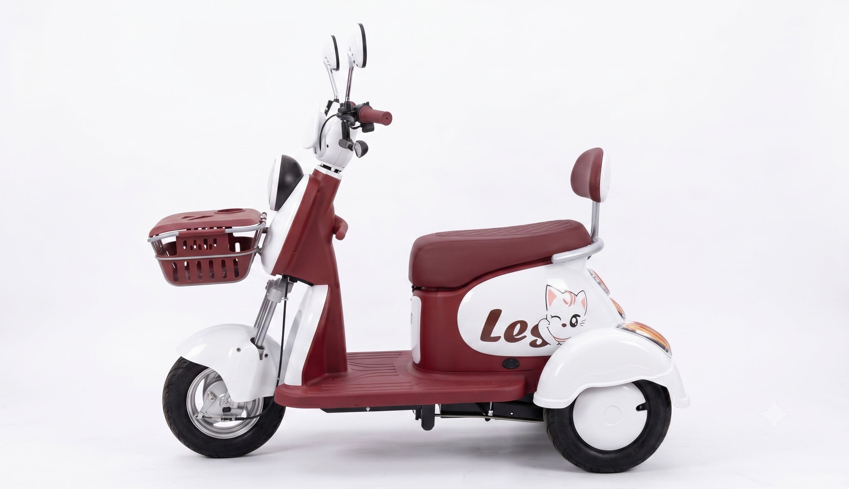 Compact Electric Trike with Storage Basket